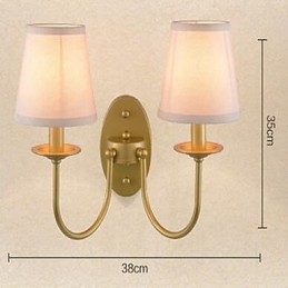 Applique da parete vintage con faretto da incasso E14 2 lampadine