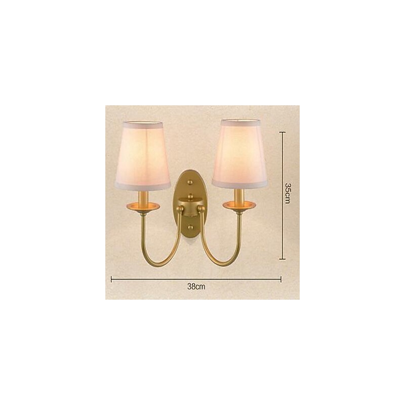 Applique da parete vintage con faretto da incasso E14 2 lampadine