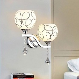 Applique da parete moderna/contemporanea con luce verso l'alto E27 2 lampadine 30x40 cm