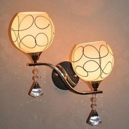 Applique da parete moderna/contemporanea con luce verso l'alto E27 2 lampadine 30x40 cm