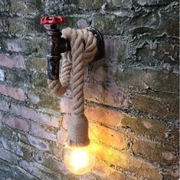 Applique da parete rustica stile Lodge con luce ambientale, pitturata, E26/E27, 80 cm