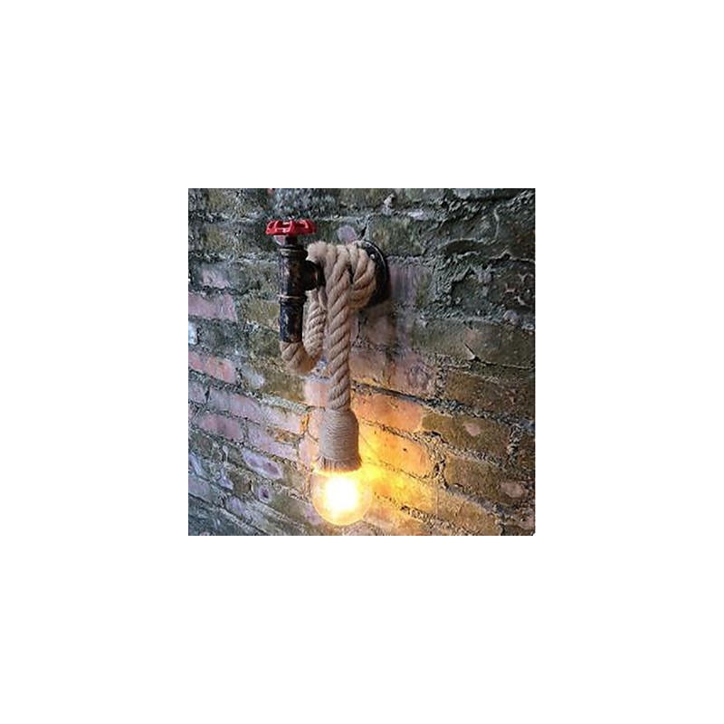 Applique da parete rustica stile Lodge con luce ambientale, pitturata, E26/E27, 80 cm