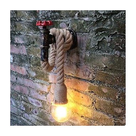 Applique da parete rustica stile Lodge con luce ambientale, pitturata, E26/E27, 80 cm