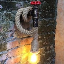Applique da parete rustica stile Lodge con luce ambientale, pitturata, E26/E27, 80 cm
