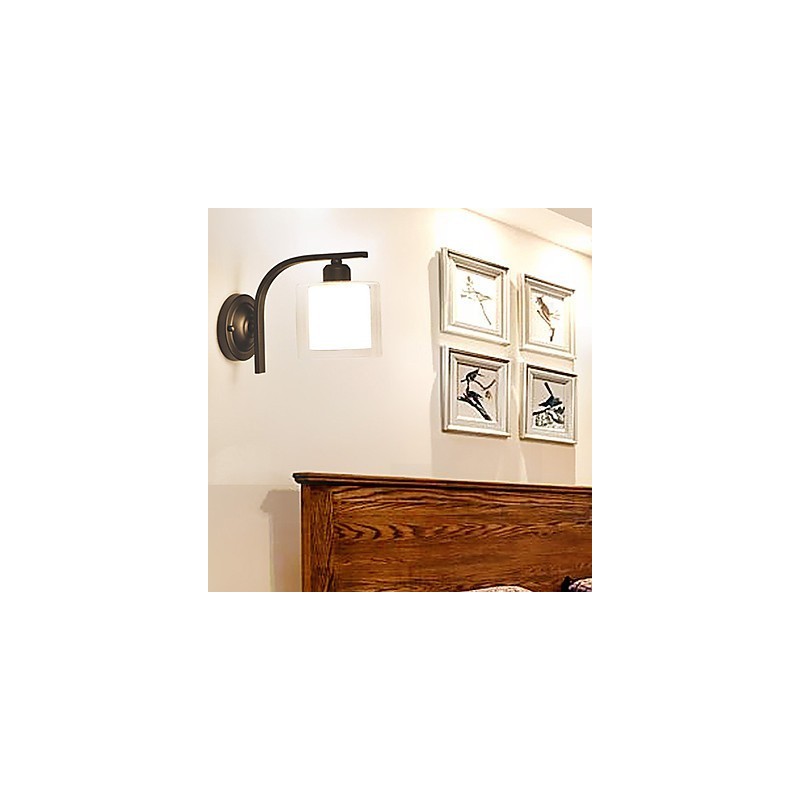 Applique da parete moderna contemporanea stile country mini con luce ambientale ed effetto protezione occhi