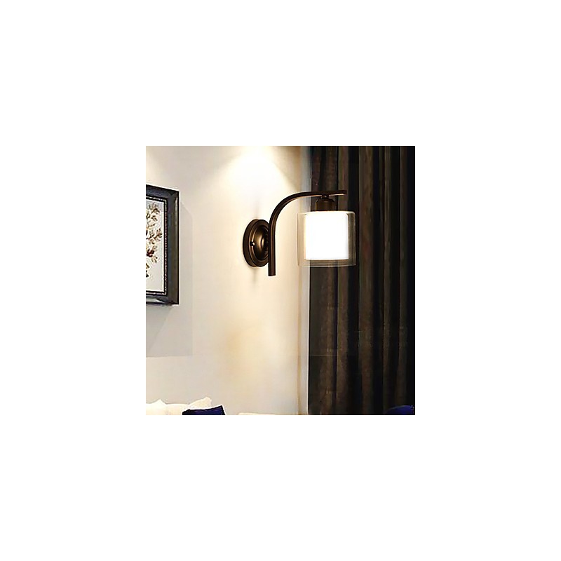 Applique da parete moderna contemporanea stile country mini con luce ambientale ed effetto protezione occhi