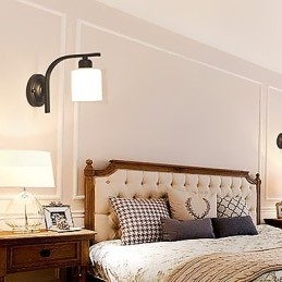 Applique da parete moderna contemporanea stile country mini con luce ambientale ed effetto protezione occhi