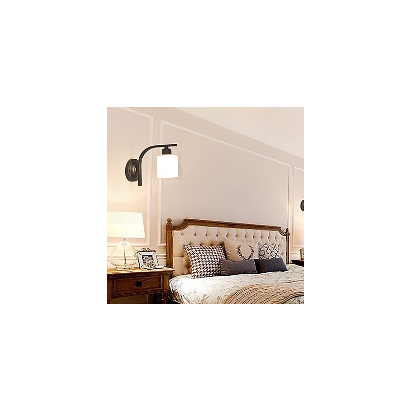 Applique da parete moderna contemporanea stile country mini con luce ambientale ed effetto protezione occhi