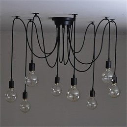 Lampadario retrò stile country americano a 8 luci