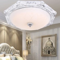 Plafoniera a filo moderna contemporanea in metallo e vetro oro/argento, LED integrato 30 W, 52 cm