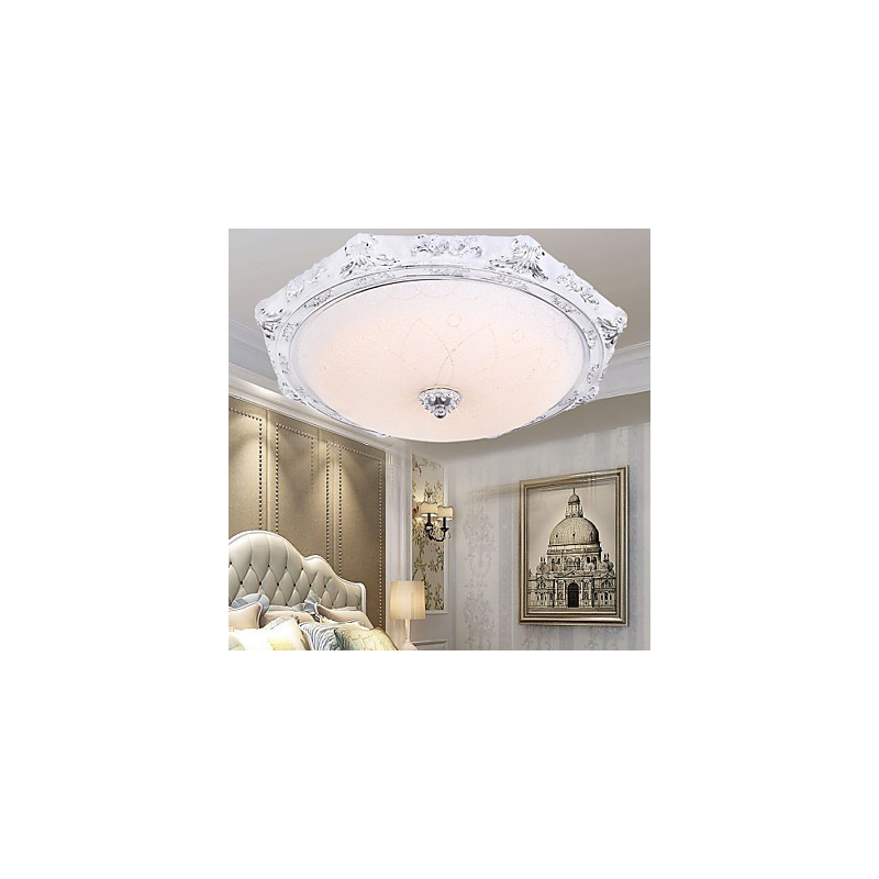 Plafoniera a filo moderna contemporanea in metallo e vetro oro/argento, LED integrato 30 W, 52 cm