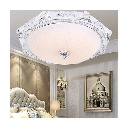 Plafoniera a filo moderna contemporanea in metallo e vetro oro/argento, LED integrato 30 W, 52 cm