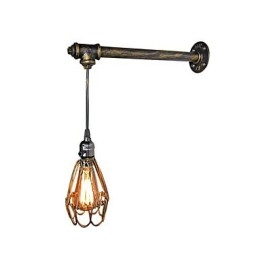 Applique da parete industriale vintage Loft con interruttore Edison, base in metallo