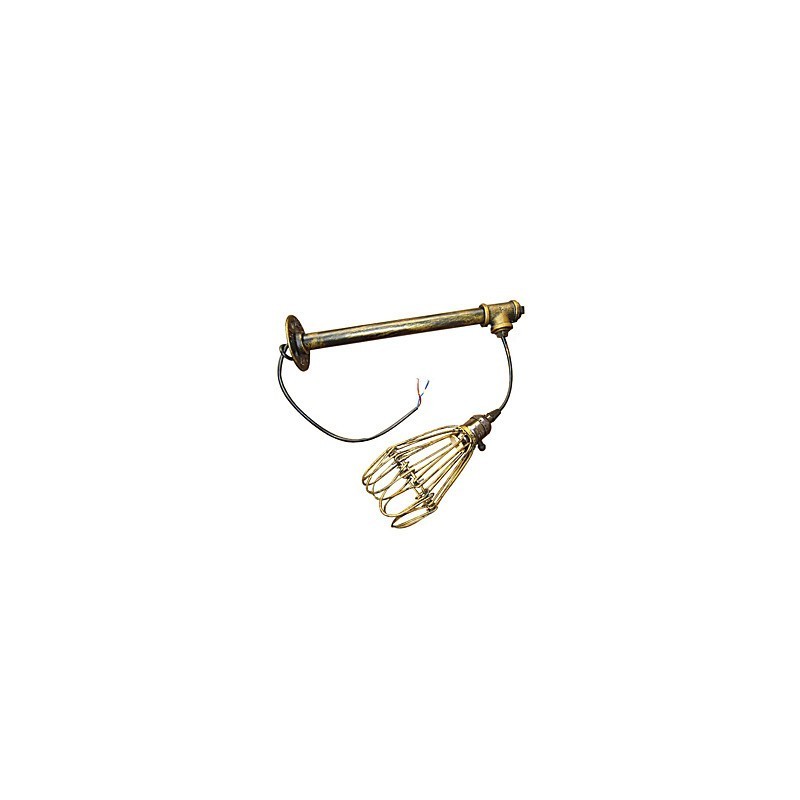 Applique da parete industriale vintage Loft con interruttore Edison, base in metallo