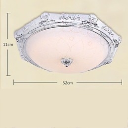 Plafoniera a filo moderna contemporanea in metallo e vetro oro/argento, LED integrato 30 W, 52 cm