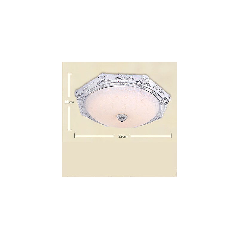Plafoniera a filo moderna contemporanea in metallo e vetro oro/argento, LED integrato 30 W, 52 cm