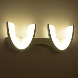 Applique da parete moderna contemporanea con luce ambientale, finitura pittura, 2 LED 10 W