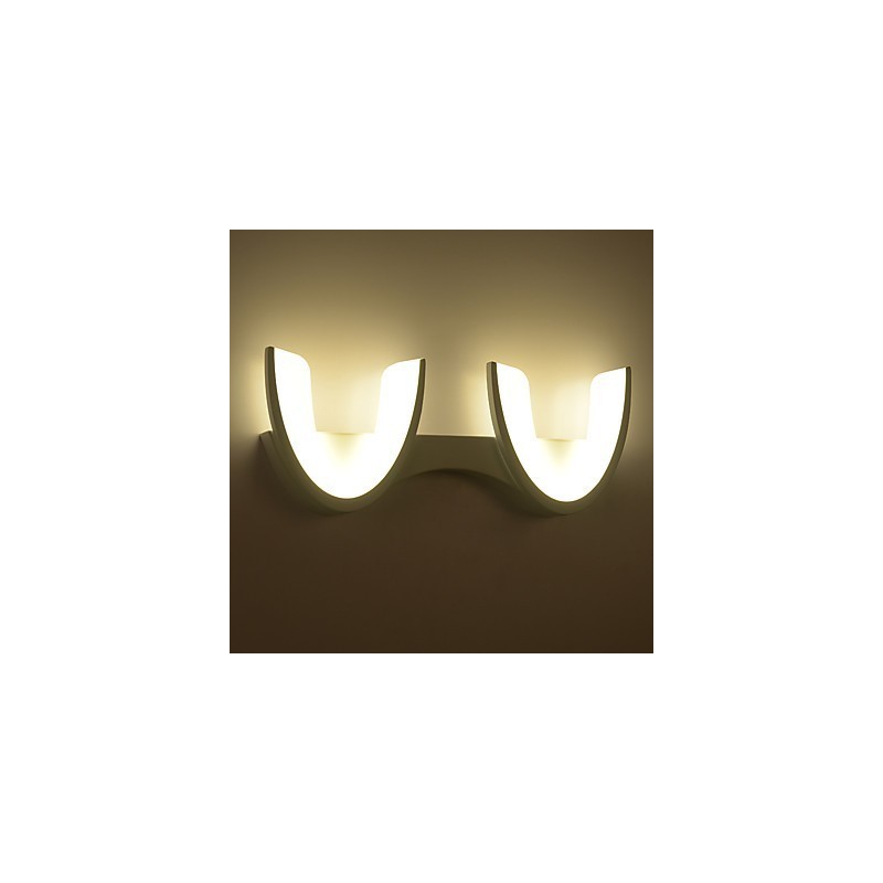 Applique da parete moderna contemporanea con luce ambientale, finitura pittura, 2 LED 10 W