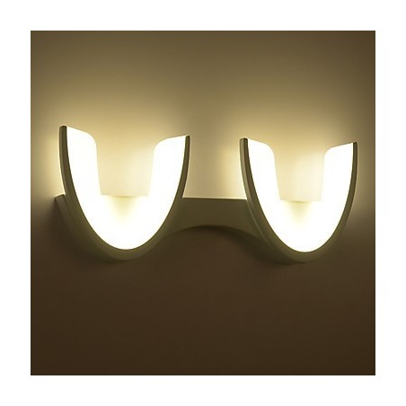 Applique da parete moderna contemporanea con luce ambientale, finitura pittura, 2 LED 10 W