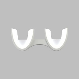 Applique da parete moderna contemporanea con luce ambientale, finitura pittura, 2 LED 10 W