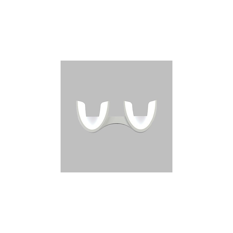 Applique da parete moderna contemporanea con luce ambientale, finitura pittura, 2 LED 10 W