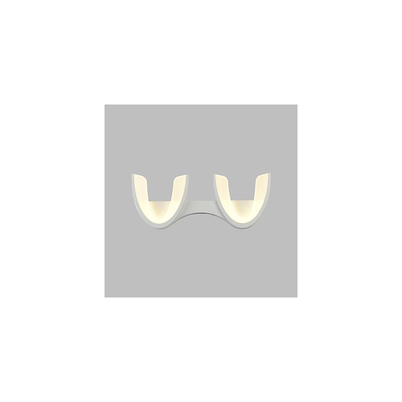 Applique da parete moderna contemporanea con luce ambientale, finitura pittura, 2 LED 10 W