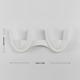 Applique da parete moderna contemporanea con luce ambientale, finitura pittura, 2 LED 10 W