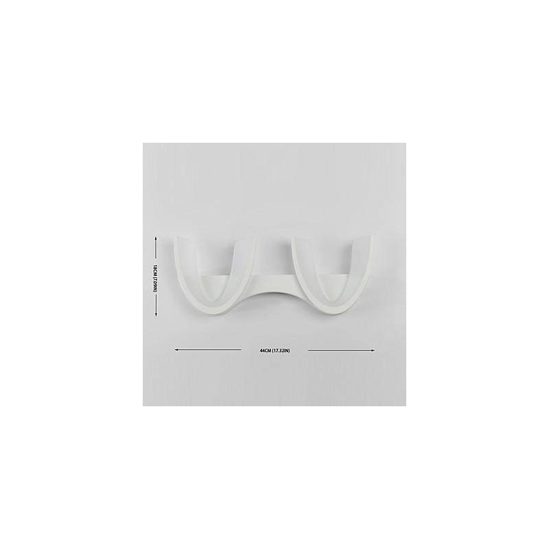 Applique da parete moderna contemporanea con luce ambientale, finitura pittura, 2 LED 10 W