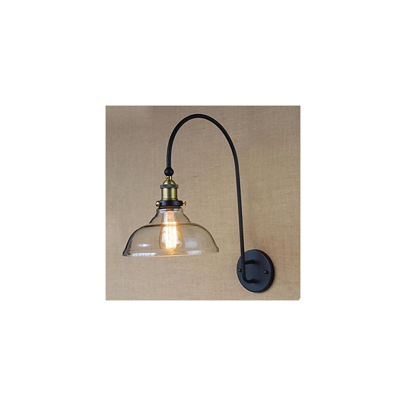 Applique da parete moderna in vetro e metallo, 40 W, attacco E27