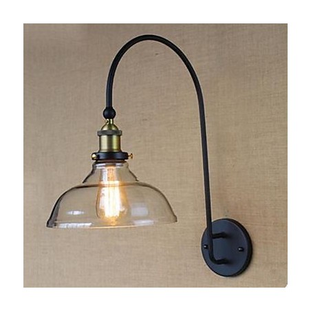 Applique da parete moderna in vetro e metallo, 40 W, attacco E27