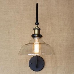 Applique da parete moderna in vetro e metallo, 40 W, attacco E27