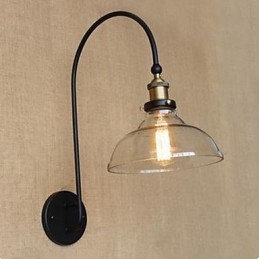 Applique da parete moderna in vetro e metallo, 40 W, attacco E27