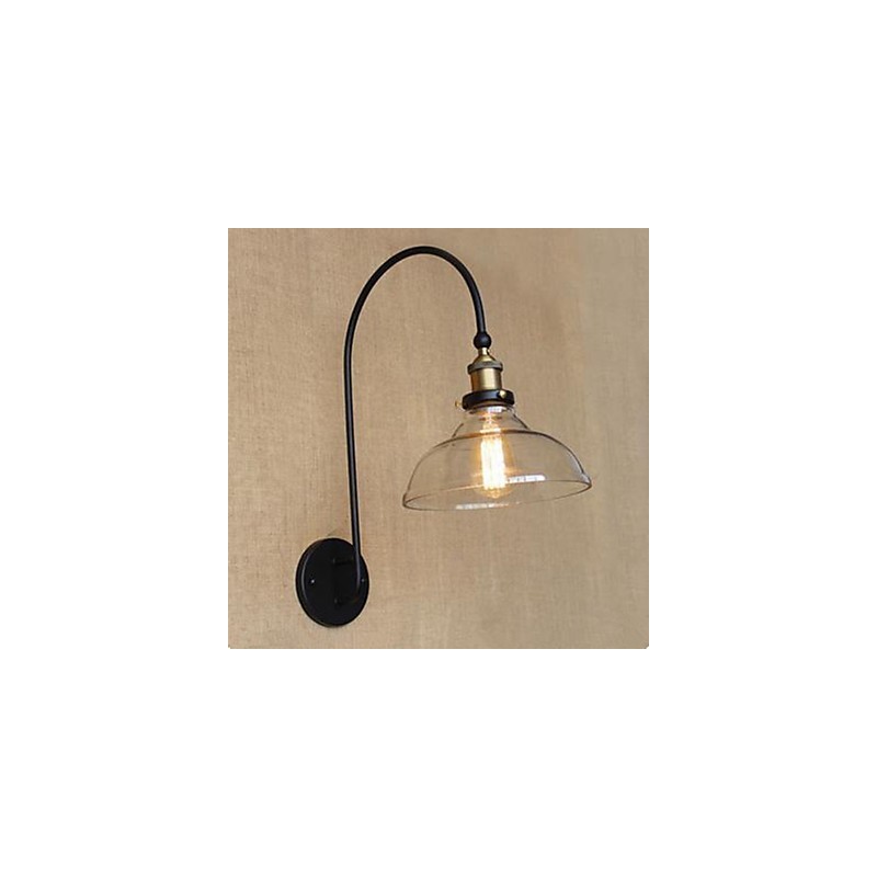 Applique da parete moderna in vetro e metallo, 40 W, attacco E27