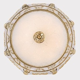 Plafoniera a filo moderna contemporanea in metallo e vetro oro/argento, LED integrato 30 W, 52 cm