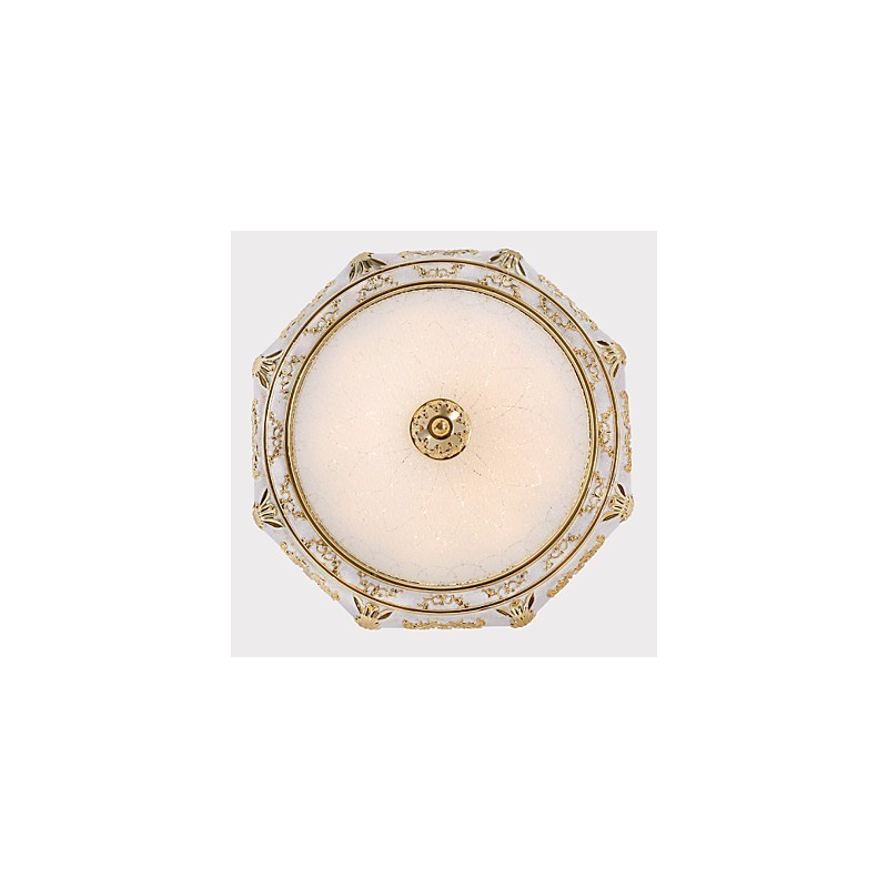 Plafoniera a filo moderna contemporanea in metallo e vetro oro/argento, LED integrato 30 W, 52 cm