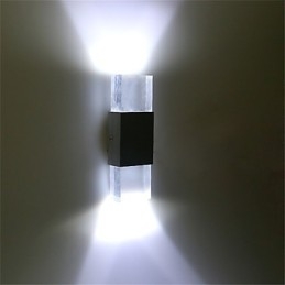 Applique da parete moderna contemporanea 6 W con presa per tubo fluorescente e luce ambientale
