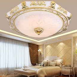 Plafoniera a filo moderna contemporanea in metallo e vetro oro/argento, LED integrato 30 W, 52 cm