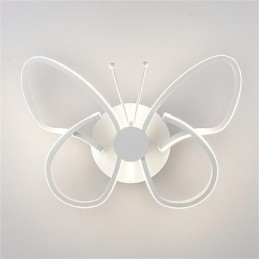Applique da parete farfalla in metallo e acrilico, LED integrato, 37 x 26 cm