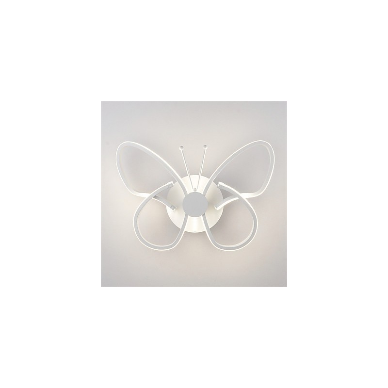 Applique da parete farfalla in metallo e acrilico, LED integrato, 37 x 26 cm