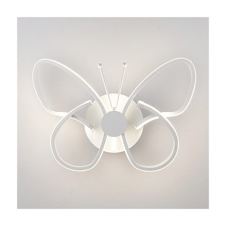 Applique da parete farfalla in metallo e acrilico, LED integrato, 37 x 26 cm
