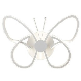 Applique da parete farfalla in metallo e acrilico, LED integrato, 37 x 26 cm