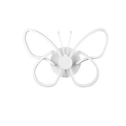 Applique da parete farfalla in metallo e acrilico, LED integrato, 37 x 26 cm