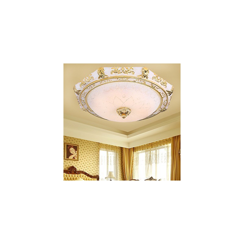 Plafoniera a filo moderna contemporanea in metallo e vetro oro/argento, LED integrato 30 W, 52 cm