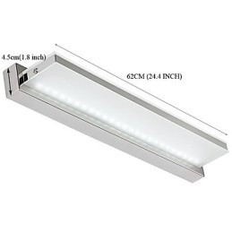 Applique da bagno moderna contemporanea con LED integrato luce ambientale finitura elettrolitica