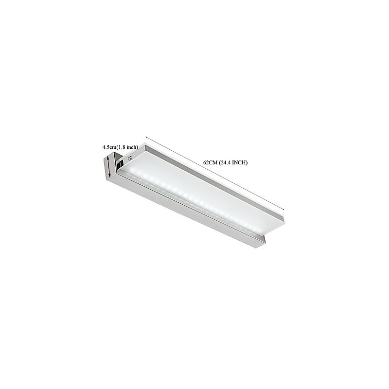 Applique da bagno moderna contemporanea con LED integrato luce ambientale finitura elettrolitica