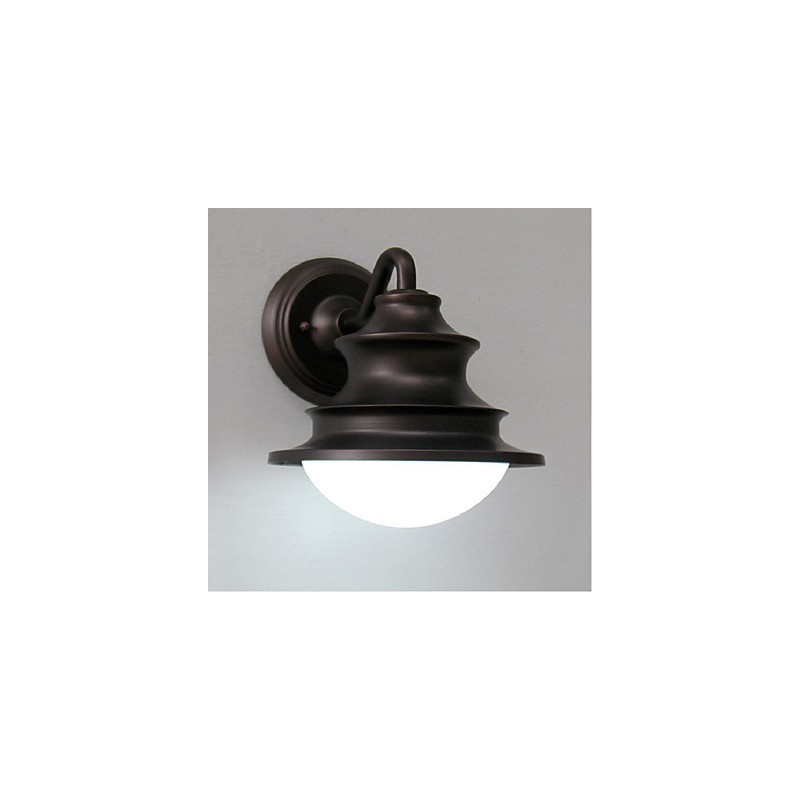 Applique da parete rustica con luce ambientale ad arco, finitura dipinta, E26/E27
