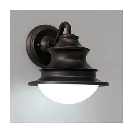 Applique da parete rustica con luce ambientale ad arco, finitura dipinta, E26/E27
