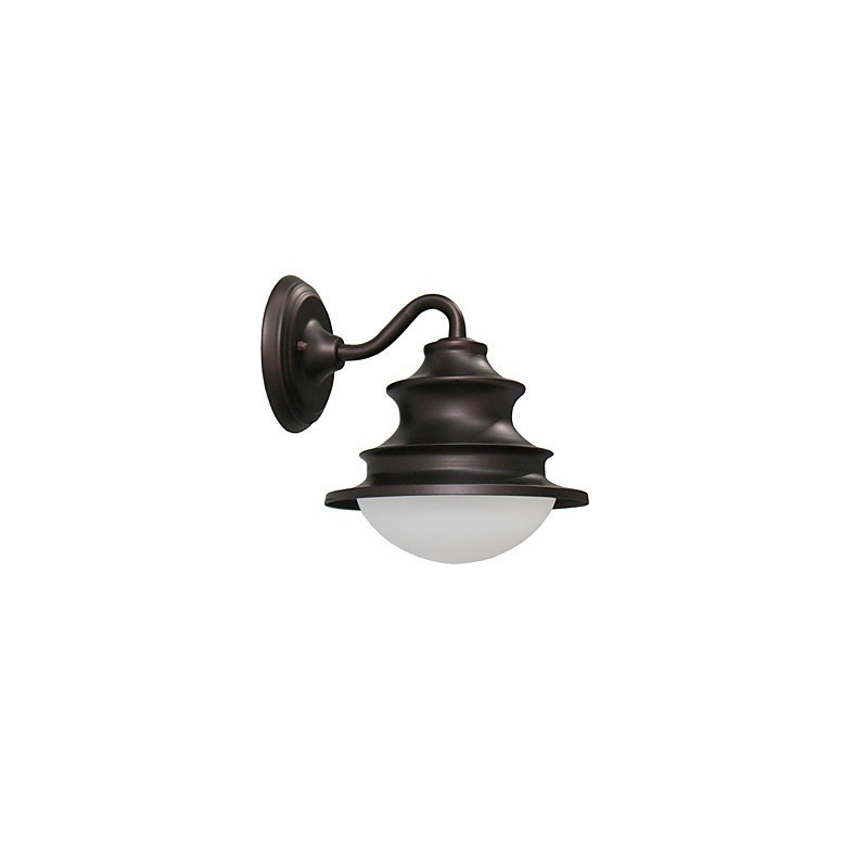 Applique da parete rustica con luce ambientale ad arco, finitura dipinta, E26/E27
