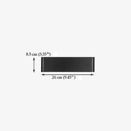 Applique da parete LED moderna contemporanea in metallo e acrilico 24 cm