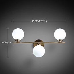 Applique da parete moderna in vetro bronzo, mini, luce verso l'alto, 3 lampadine G4